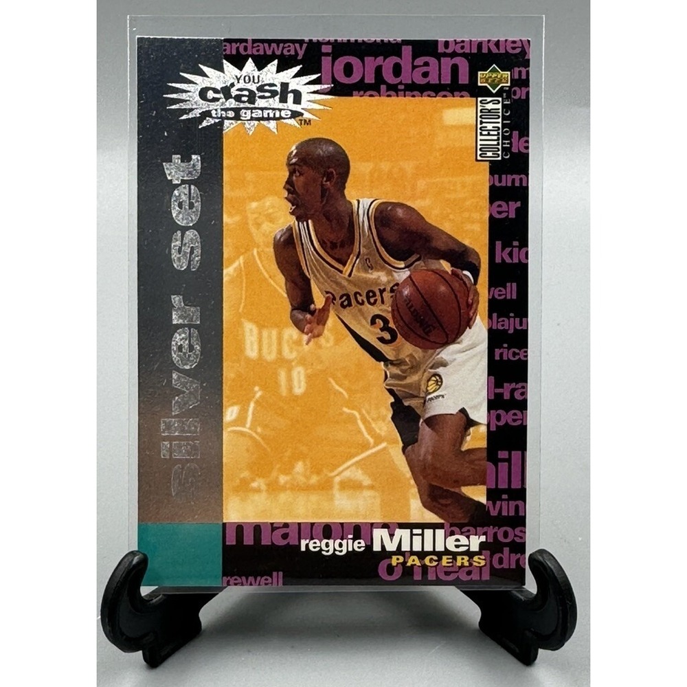 Reggie Miller You Crash The Game Silver Set 1995 Upper Deck‎ Card # C21